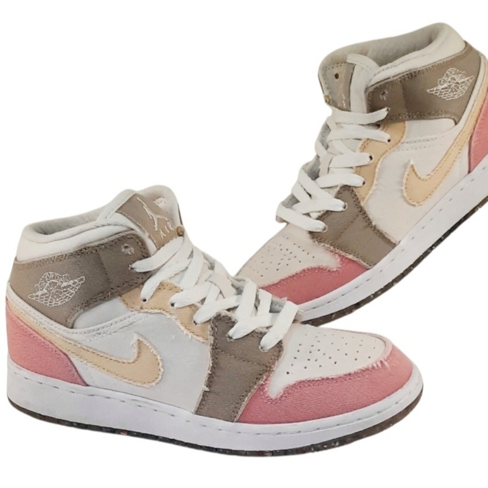 Jordan 1 Mid SE Grade School Pastel Grind DJ0338-100 Size 4Y Women's 5.5